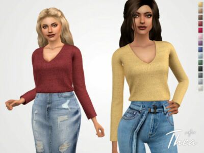 Thea Sweater By Sifix Sims 4 CC