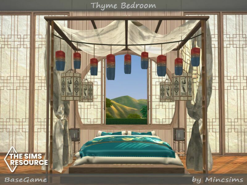 Thyme Bedroom By Mincsims Sims 4 CC