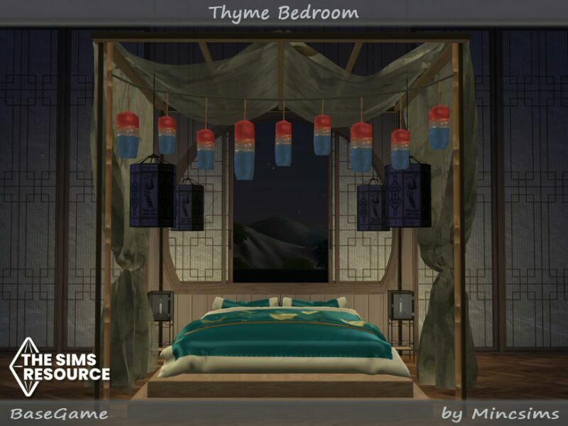 sims 4 cc thyme bedroom by mincsims 2