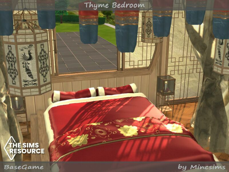 sims 4 cc thyme bedroom by mincsims 7