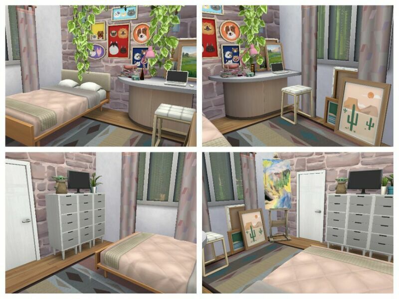 sims 4 cc tiny green house 3