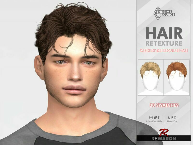 TO0708 Hair Retexture Mesh Needed By Remaron Sims 4 CC