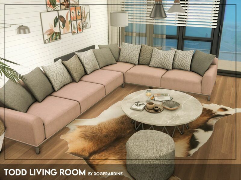 Todd Living Room (TSR Only CC) By Xogerardine Sims 4 CC