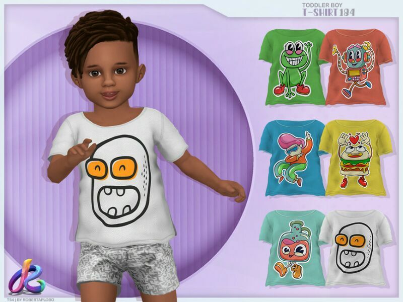 Toddler BOY Tshirt 184 By Robertaplobo Sims 4 CC