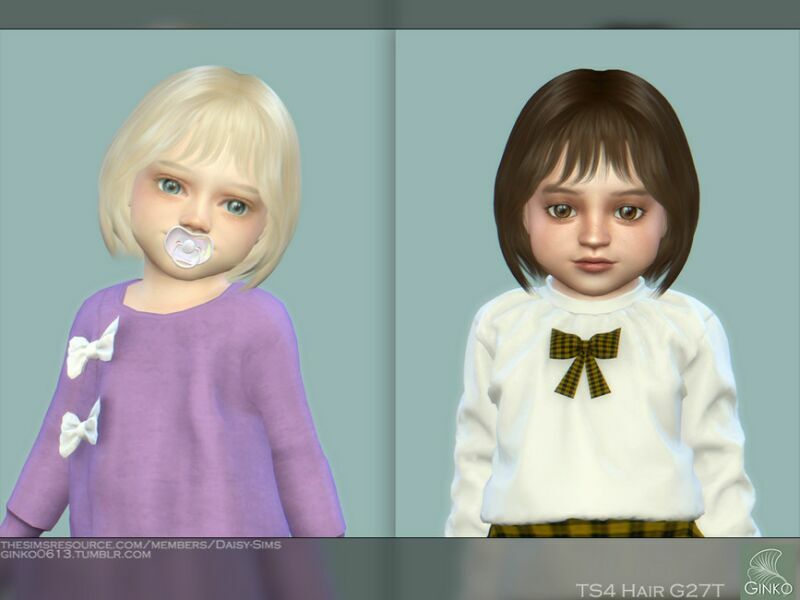 Toddler Hair G27T By Daisy-Sims Sims 4 CC