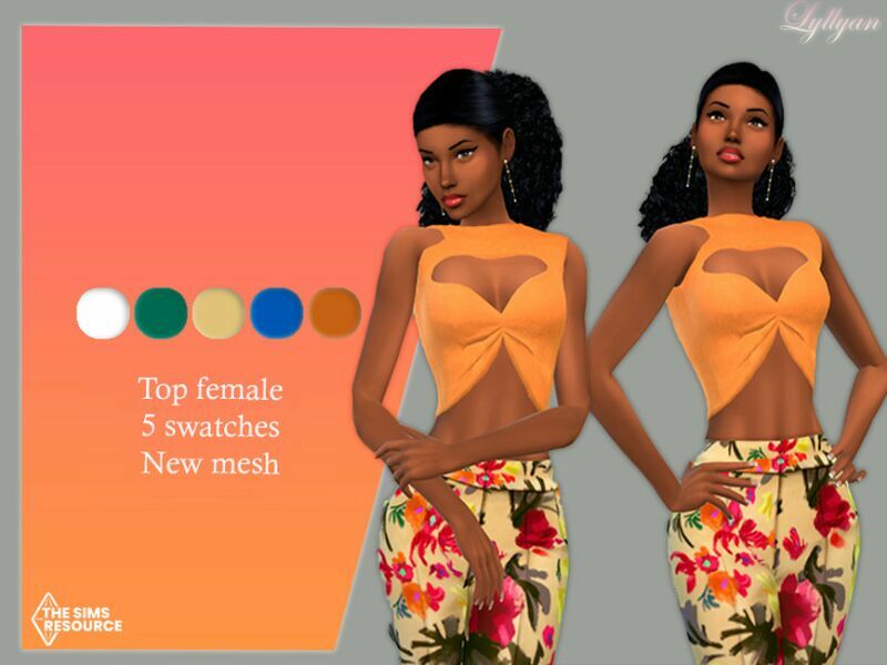 TOP Female Paty By Lyllyan Sims 4 CC