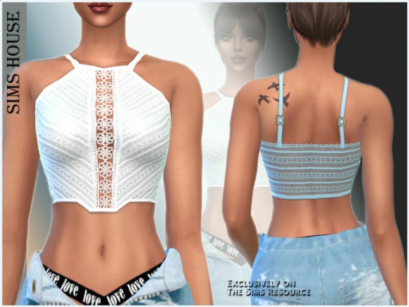 TOP With Lace Sims 4 CC