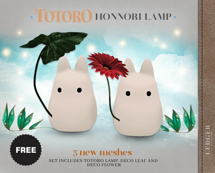 Totoro Honnori Lamp Sims 4 CC