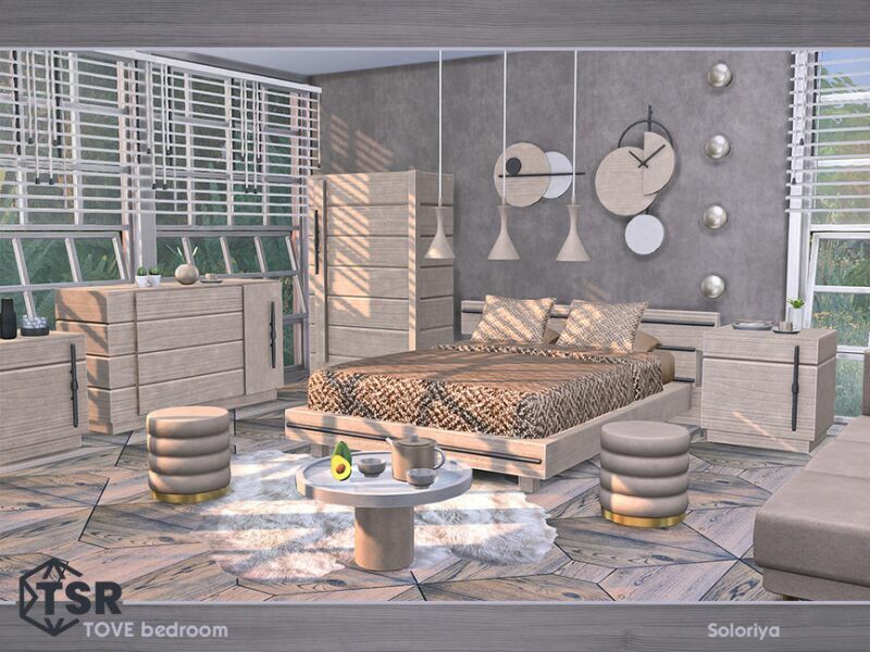 sims 4 cc tove bedroom by soloriya 4