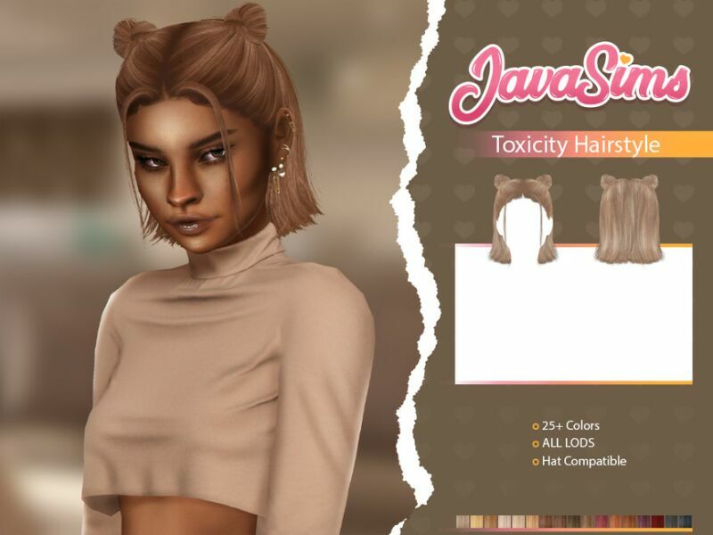 Toxicity (Hairstyle) By Javasims Sims 4 CC