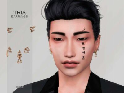 Tria Earrings By Suzue Sims 4 CC