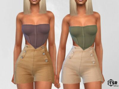 Triangle Strapless Tops By Saliwa Sims 4 CC