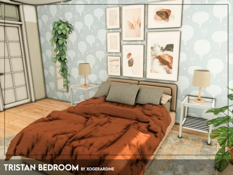 Tristan Bedroom (TSR Only CC) By Xogerardine Sims 4 CC