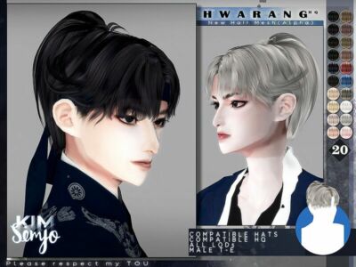 TS4 Male Hairstyle_Hwarang By Kimsimjo Sims 4 CC