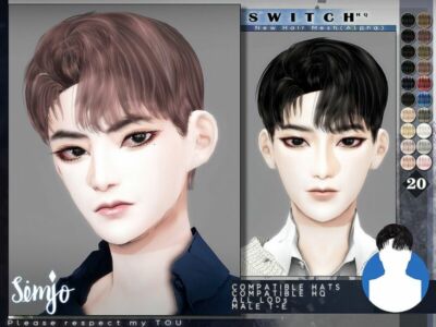 TS4 Male Hairstyle_Switch By Kimsimjo Sims 4 CC