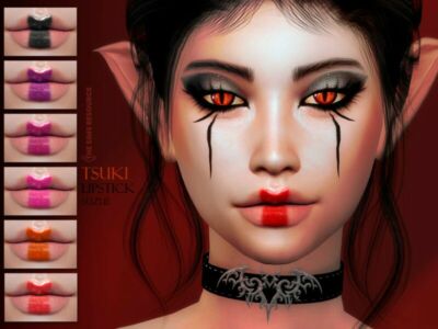 Tsuki Lipstick N34 By Suzue Sims 4 CC