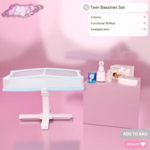 Twin Bassinet SET Sims 4 CC