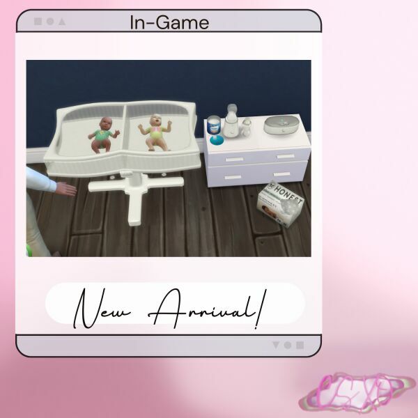 sims 4 cc twin bassinet set 2