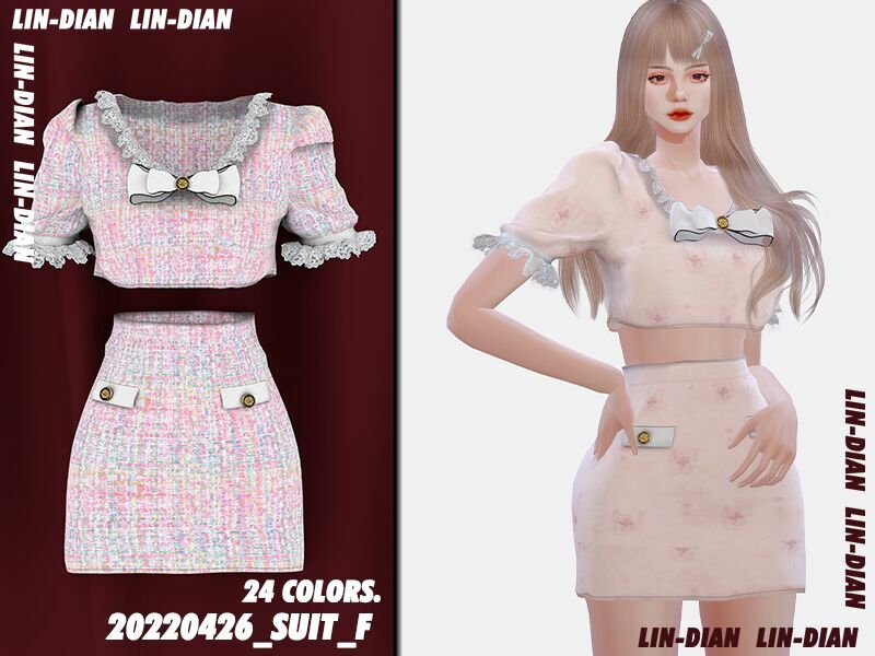 Two-Piece Women’S Wear Sims 4 CC