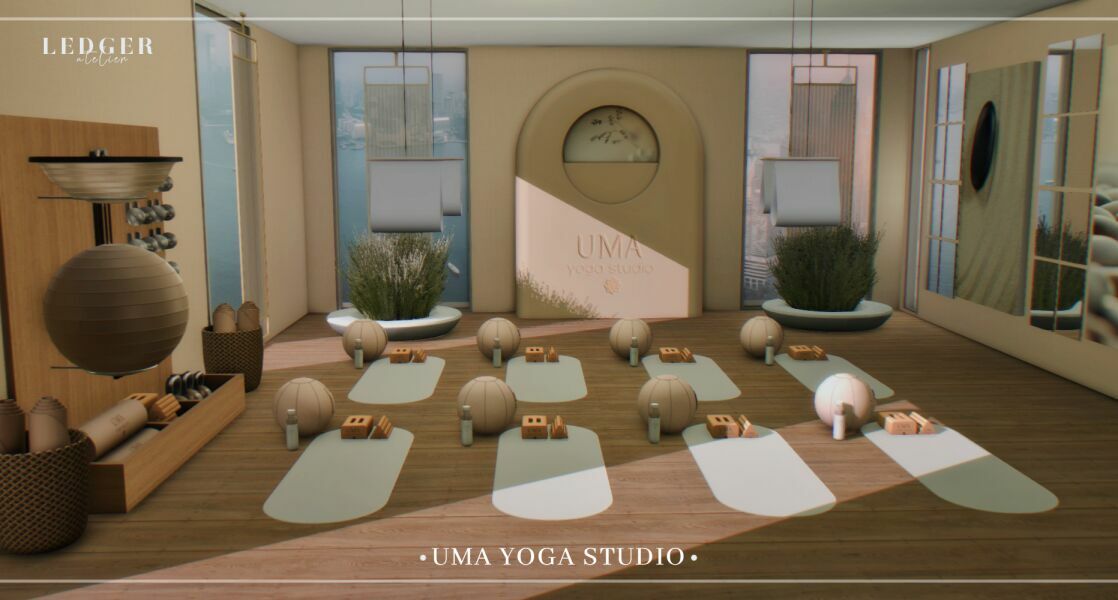 sims 4 cc uma yoga studio 2