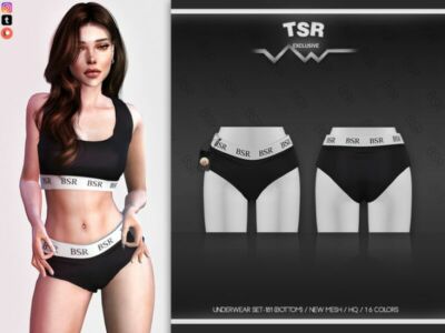 Underwear SET-181 (Bottom) BD616 By Busra-Tr Sims 4 CC