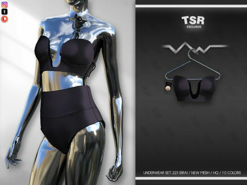 Underwear SET-223 (BRA) BD701 By Busra-Tr Sims 4 CC