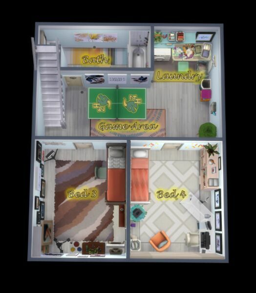 sims 4 cc uni roomie house no cc by imaliyahteapot 4