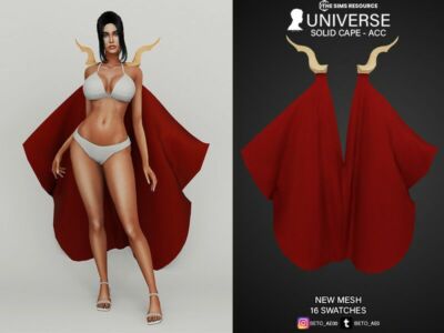 Universe (Solid Cape – ACC) Sims 4 CC