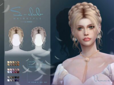 Updo Hair Style (Venus) 040822 By S-Club By S-Club Sims 4 CC