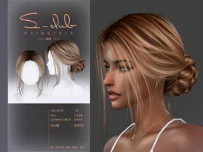 Updo Hairstyle(Sujin 010722) Update 100722 By S-Club Sims 4 CC