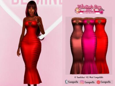 Valentines DAY Dress N2 Sims 4 CC