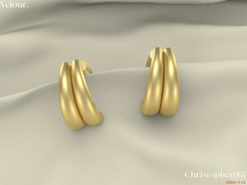 sims 4 cc velour earrings by christopher067 3