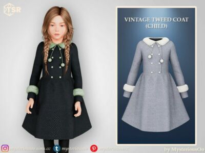 Vintage Tweed Coat Child By Mysteriousoo Sims 4 CC