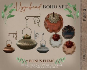 Vygabond Boho SET Bonus Items Sims 4 CC