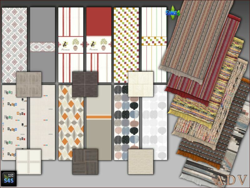 Wallpapers Floors And Rugs For The Kitchen Sims 4 CC