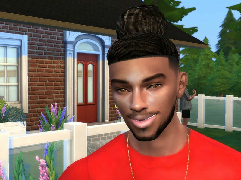 sims 4 cc wavy man bun by drteekaycee 2