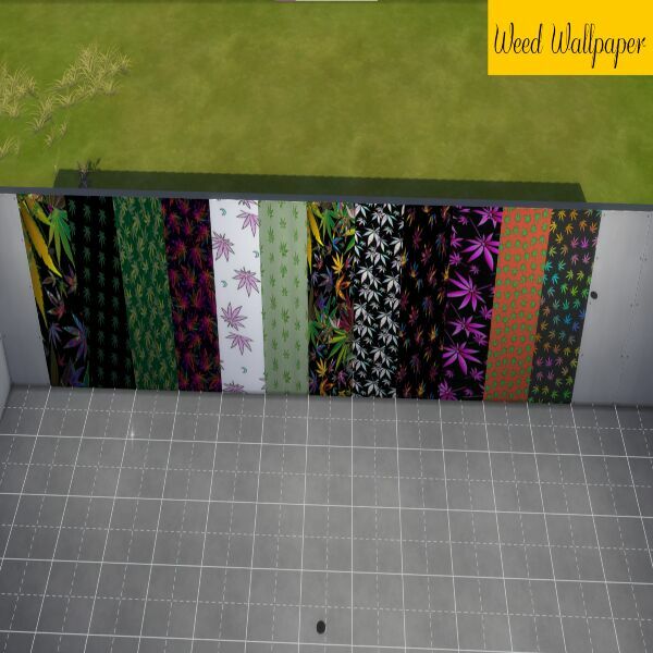 Weed Wallpaper By Moonlightsimmer Sims 4 CC