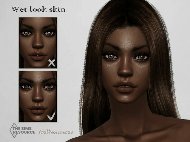 WET Look Skin (Blush) By Coffeemoon Sims 4 CC