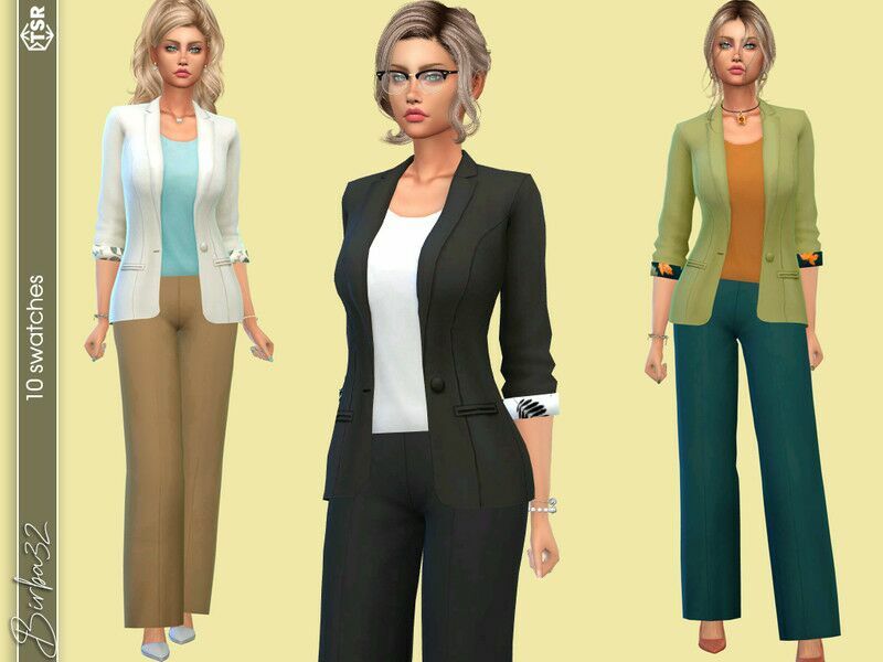 Wide Pants And Jacket Sims 4 CC