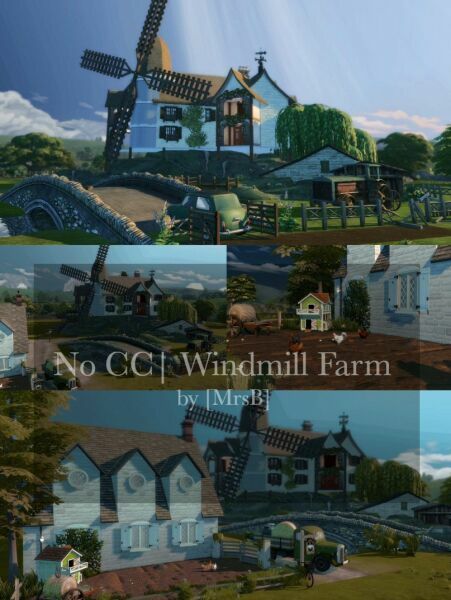 Windmill Farm |CC Free By Mrsbarbiex3 Sims 4 CC