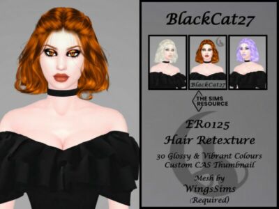 Wings ER0125 Hair Retexture (Mesh Needed) By Blackcat27 Sims 4 CC