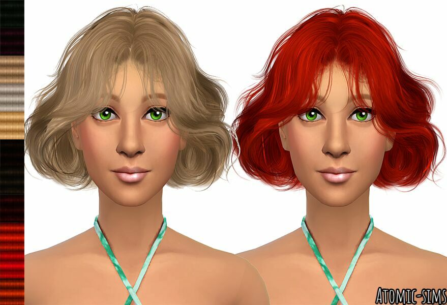 Wingssims ES0916 Fluffy Short Curly Hair Retexture / Mesh Needed By Atomic-Sims Sims 4 CC