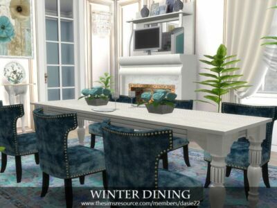 Winter Dining By Dasie2 Sims 4 CC