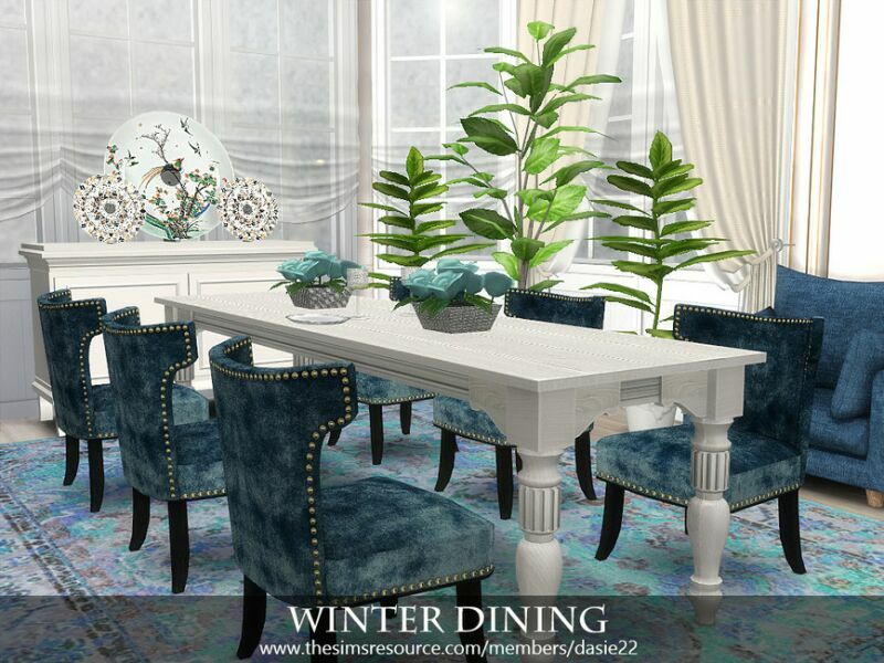 sims 4 cc winter dining by dasie2 2