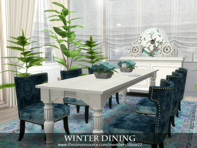 sims 4 cc winter dining by dasie2 3