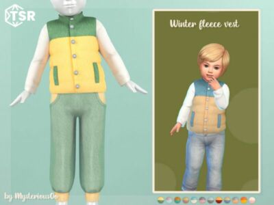 Winter Fleece Vest By Mysteriousoo Sims 4 CC