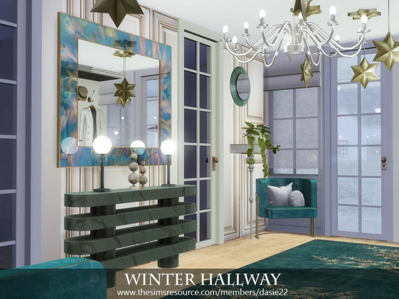 sims 4 cc winter hallway by dasie2 2