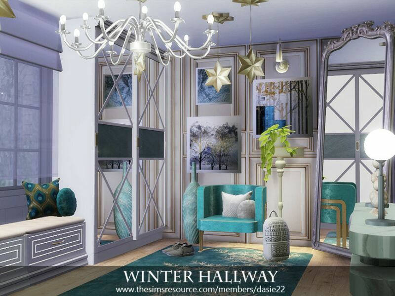 sims 4 cc winter hallway by dasie2 3