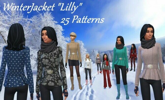 Winter Jacket Lilly Sims 4 CC