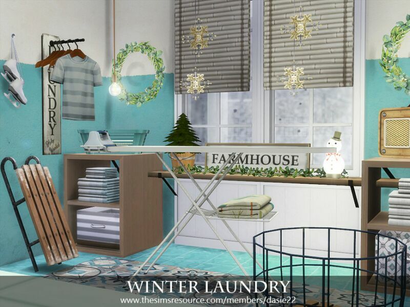 sims 4 cc winter laundry by dasie2 2